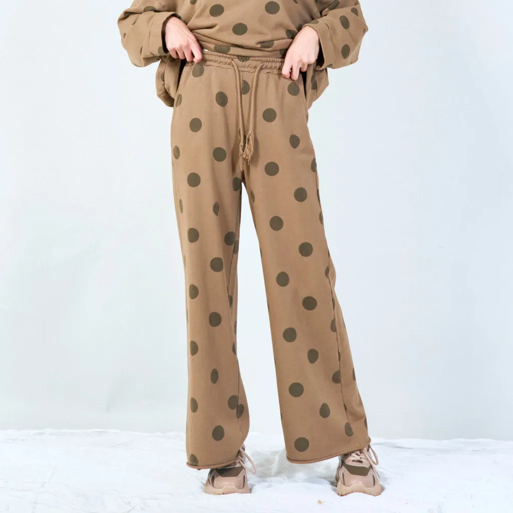 Polka dot wide-leg pants wholesale