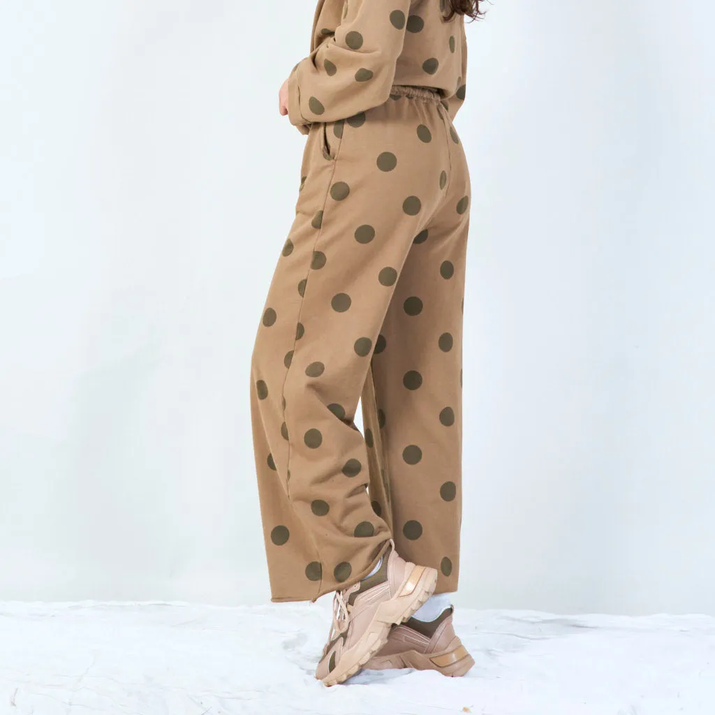Polka dot wide-leg pants wholesale