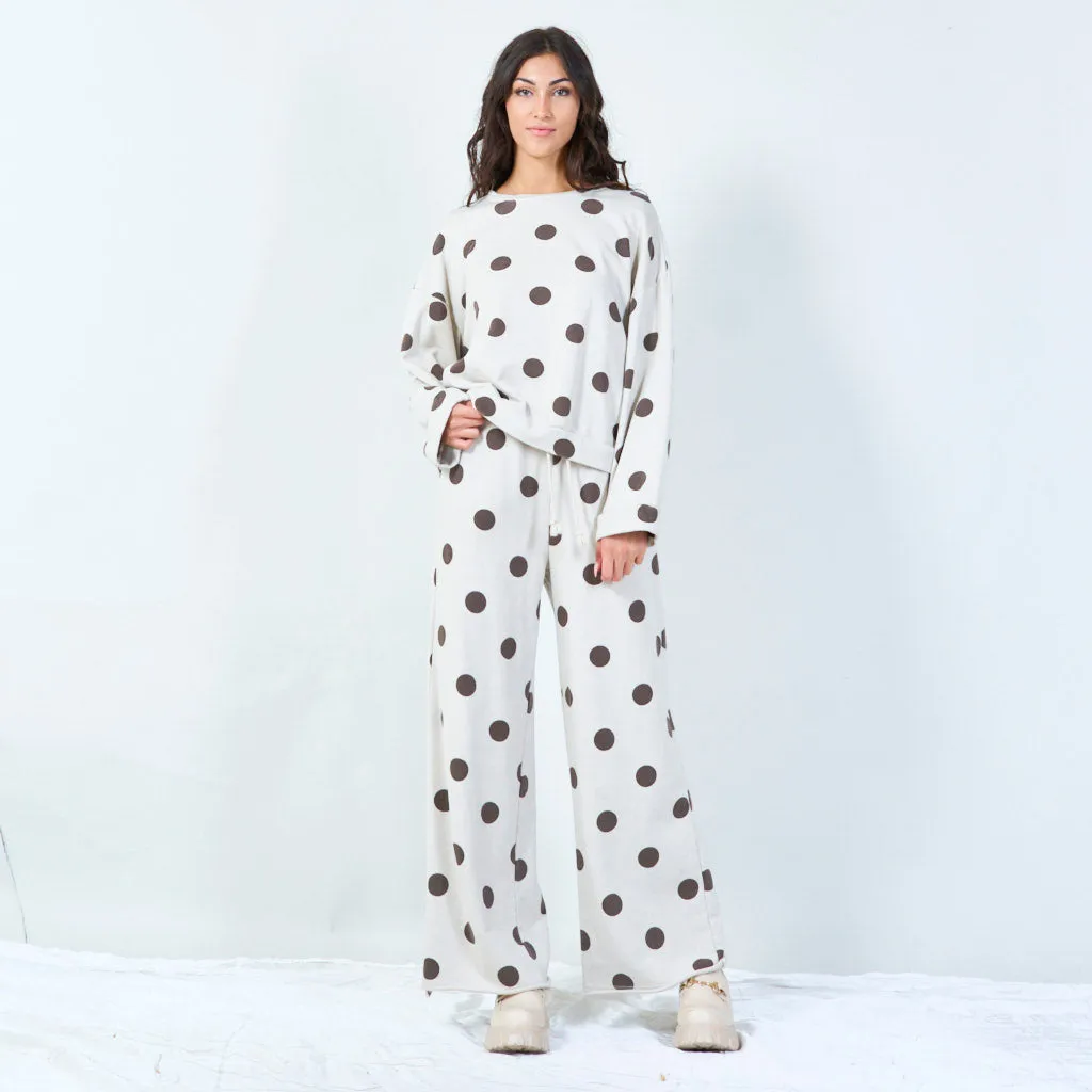 Polka dot wide-leg pants wholesale