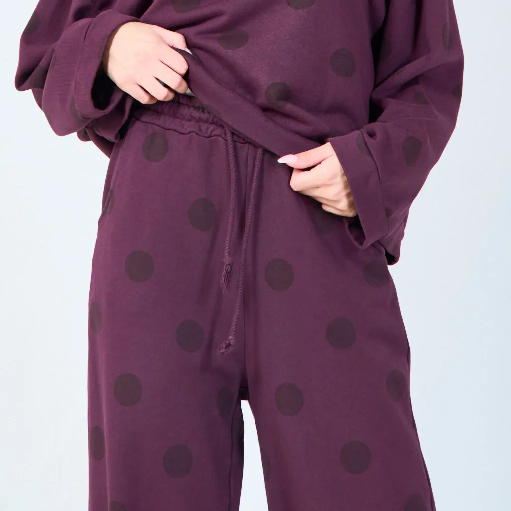 Polka dot wide-leg pants wholesale
