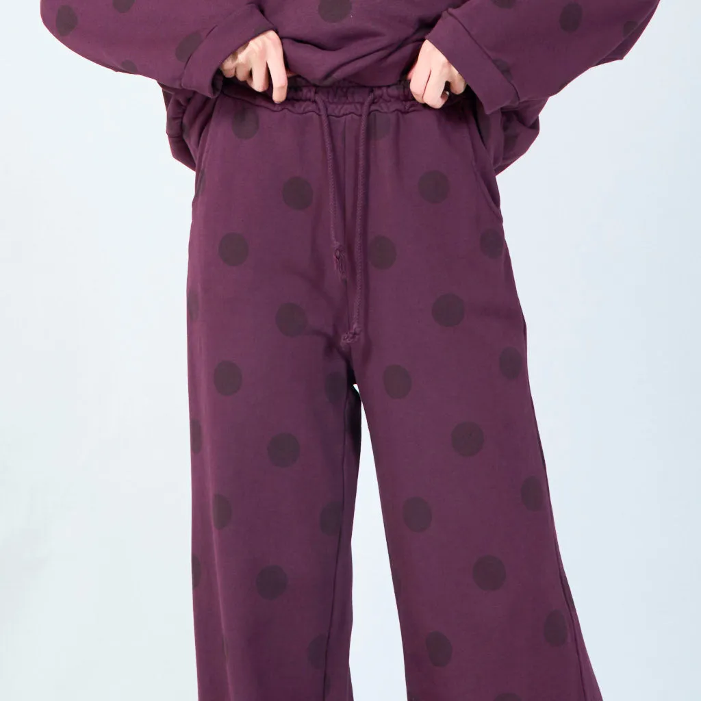 Polka dot wide-leg pants wholesale