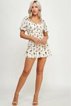 Puff Sleeve Mini Dress