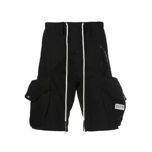 PULL OVER CARGO SHORT BLACK