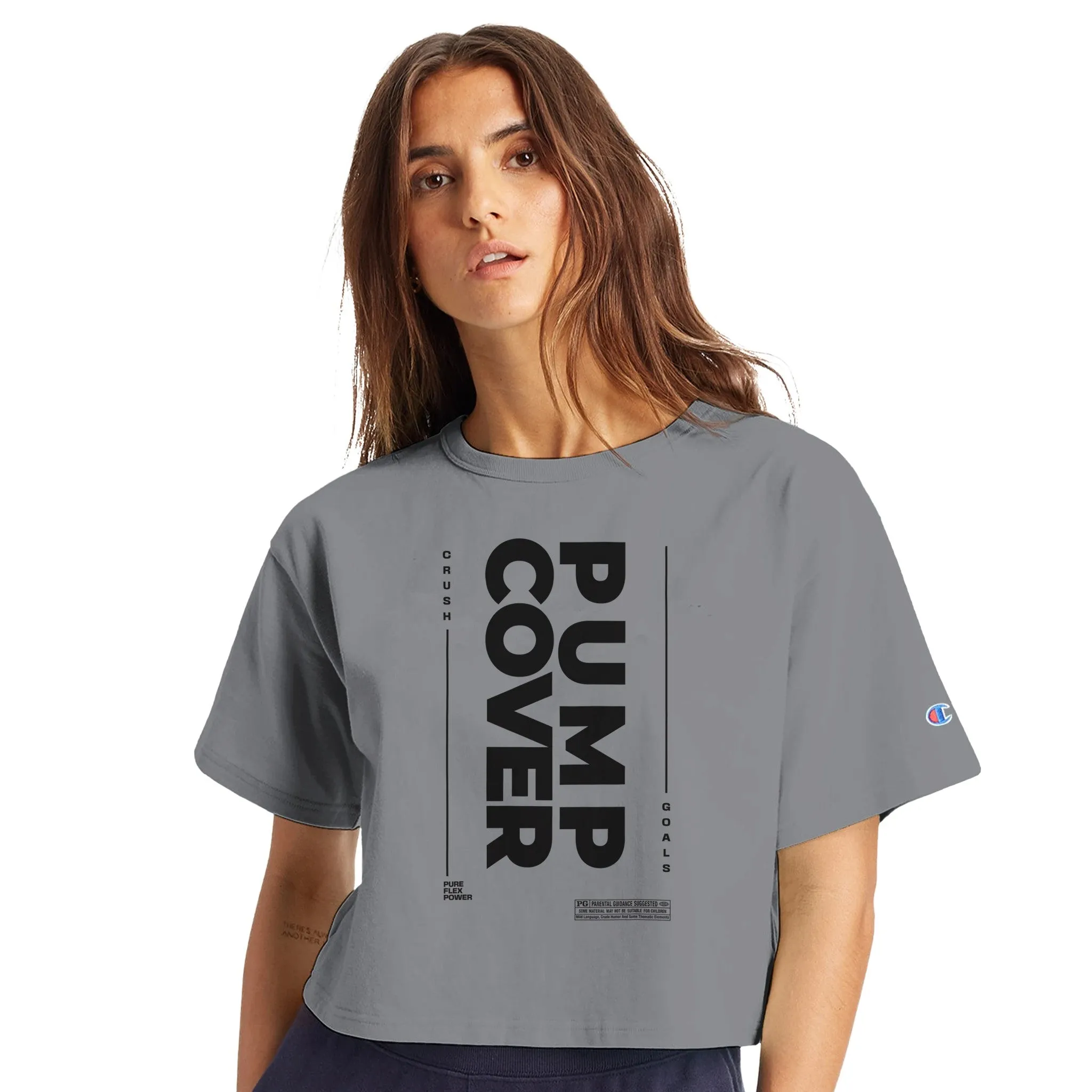 Pump Cover Women's Cropped Crewneck T-Shirt