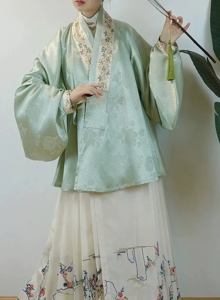 Ruohe 柔和 Ming Dynasty Jiaoling Pipa Sleeve Shirt