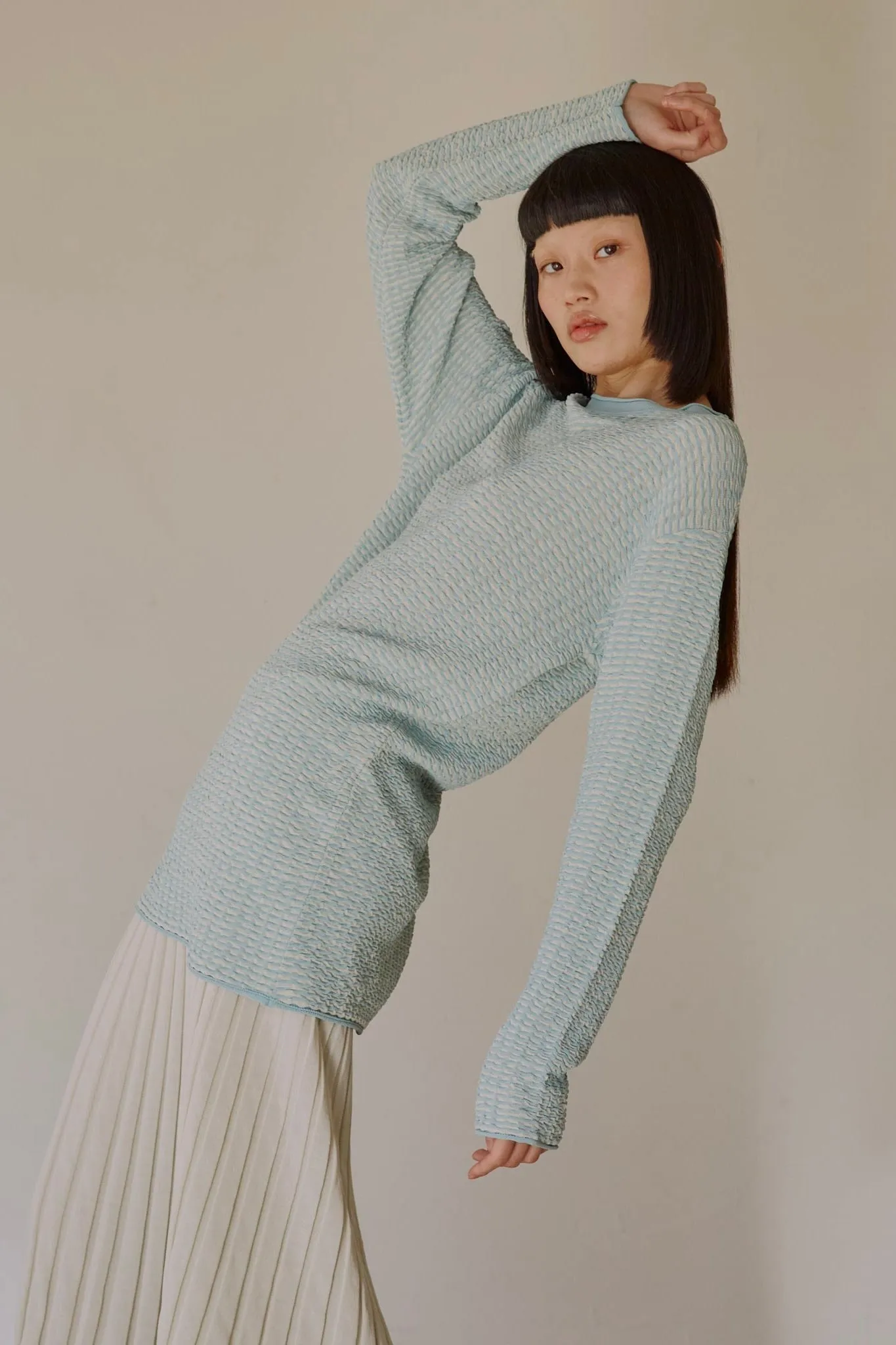 Rus- Kiri Sweater: Light Blue