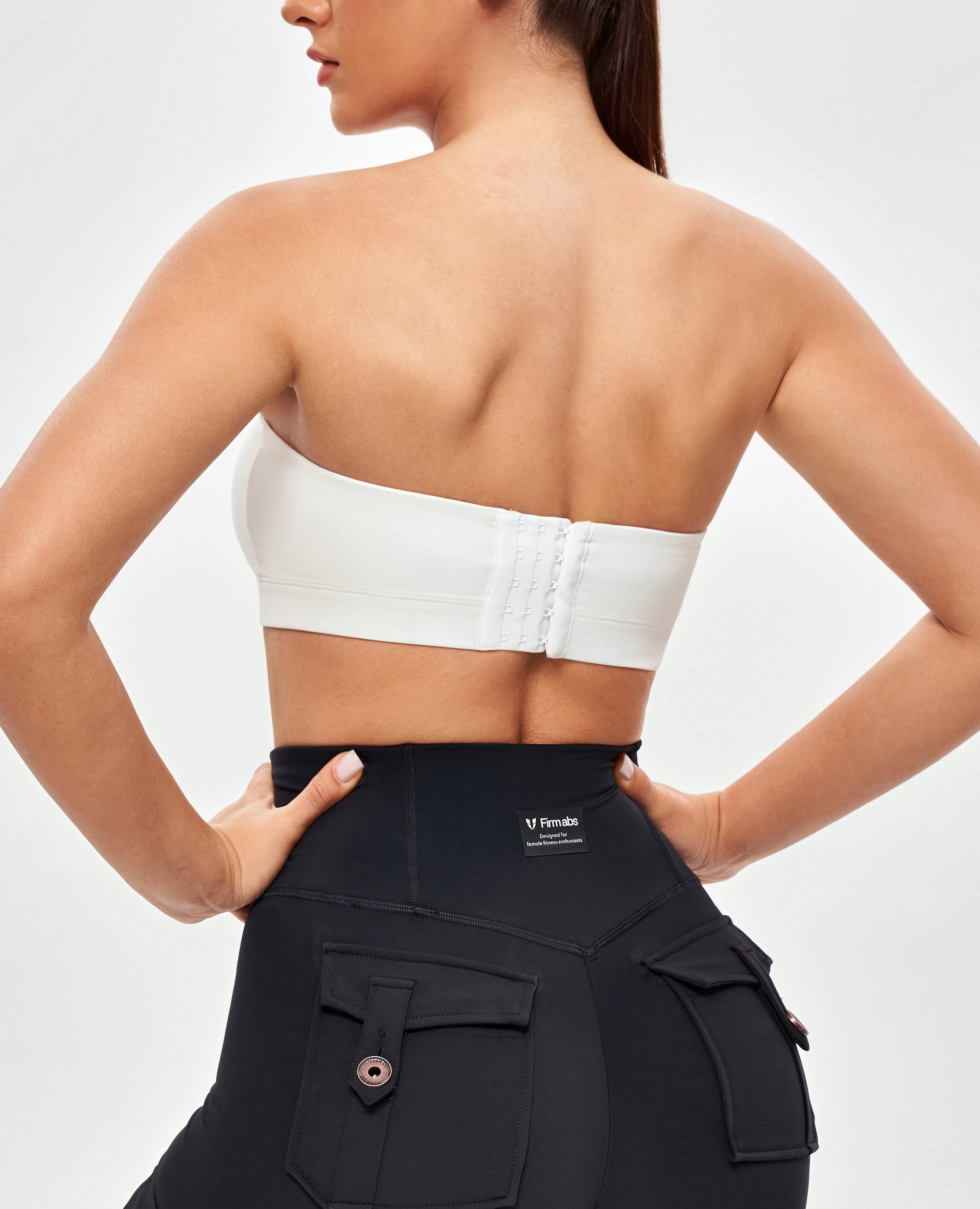 Strapless Sports Bra - White
