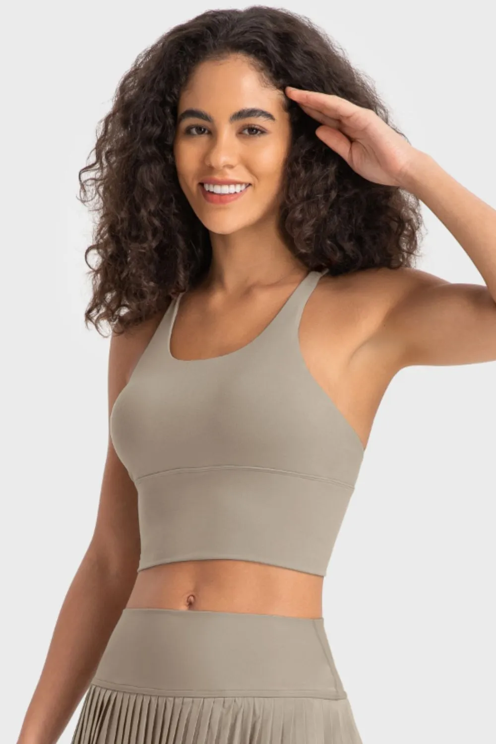 Sugar and Spice Crisscross Back Ladder Detail Sports Bra