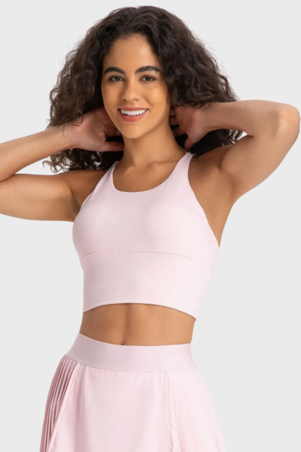 Sugar and Spice Crisscross Back Ladder Detail Sports Bra
