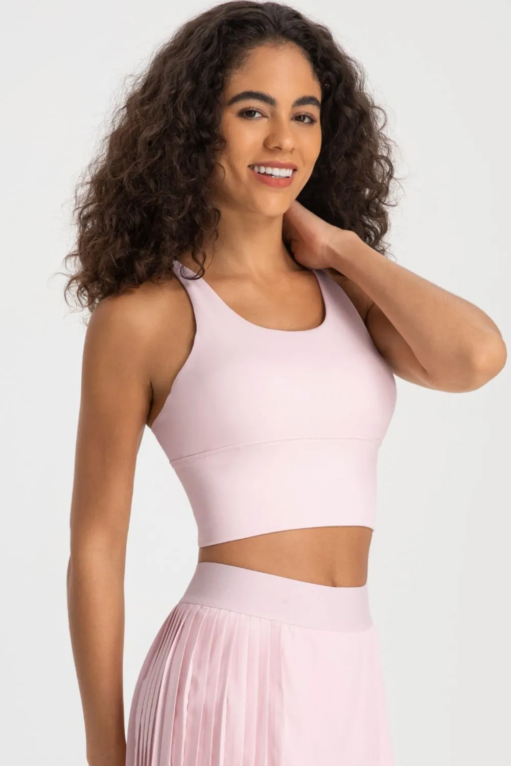 Sugar and Spice Crisscross Back Ladder Detail Sports Bra