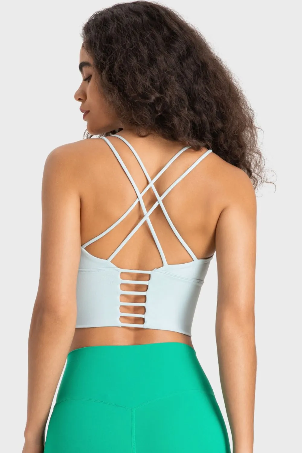 Sugar and Spice Crisscross Back Ladder Detail Sports Bra
