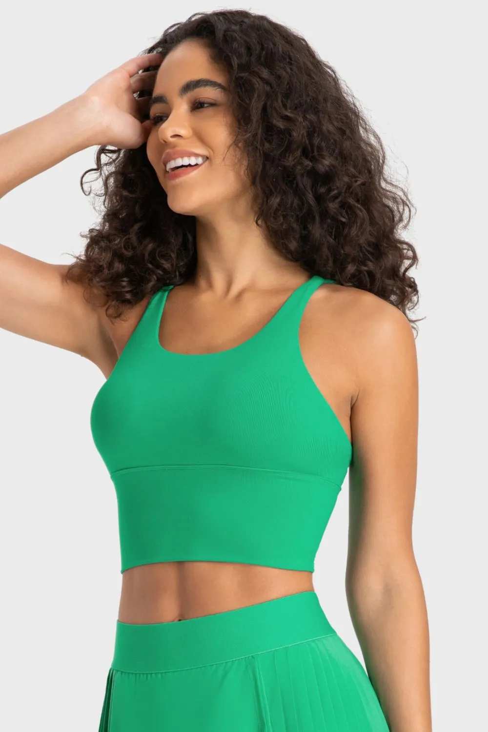Sugar and Spice Crisscross Back Ladder Detail Sports Bra