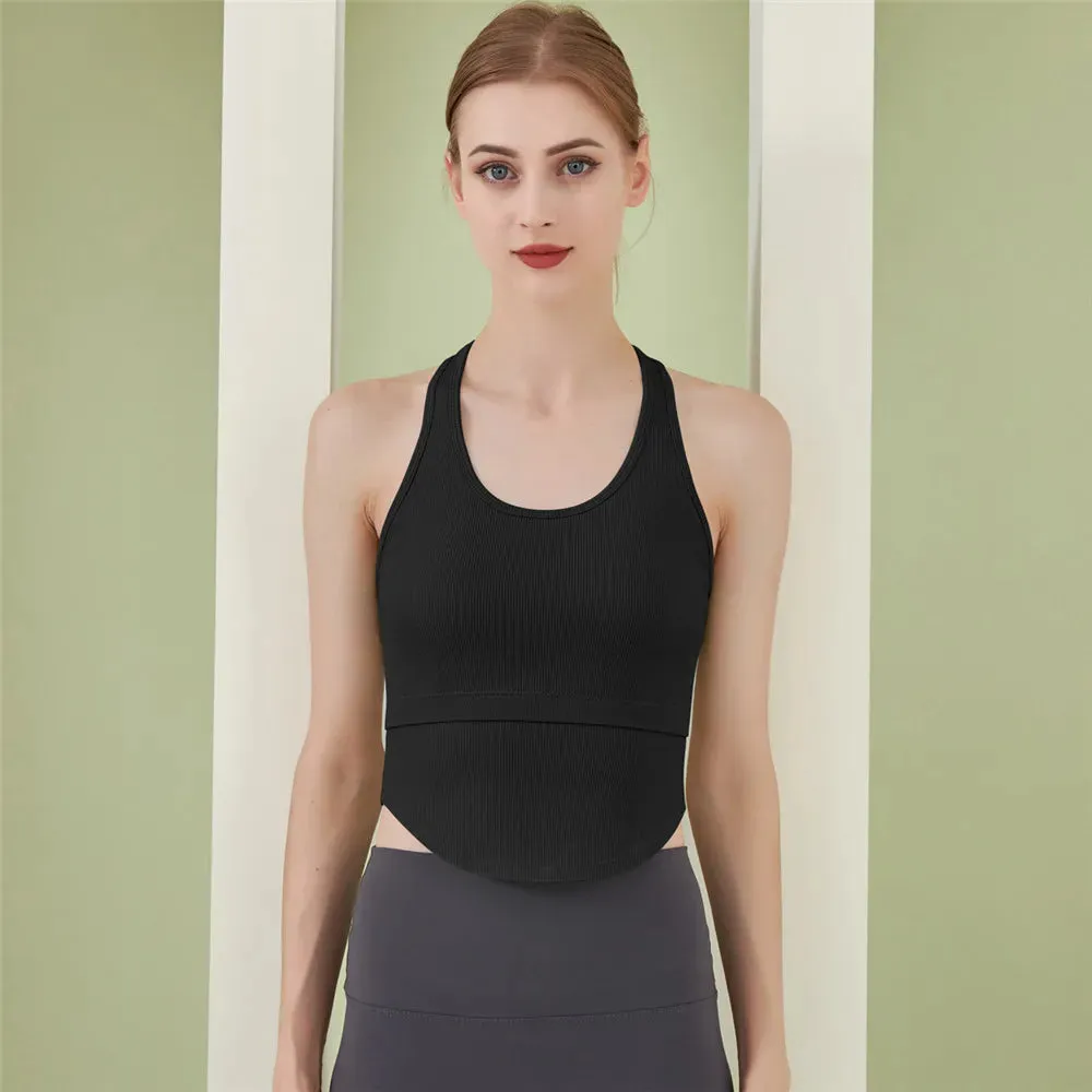 Thin Straps Crossed Back Yoga Sexy Sports Bra