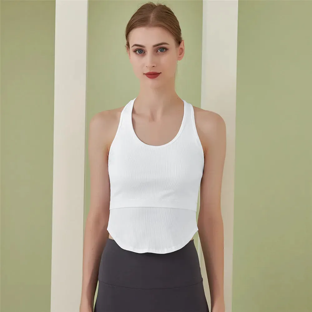 Thin Straps Crossed Back Yoga Sexy Sports Bra