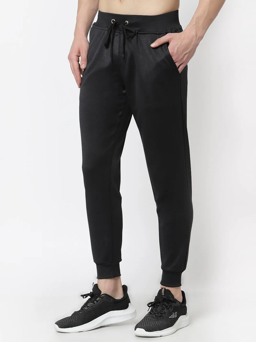 UZARUS Men's Joggers Track Pants with 1 Zippered Pocket for Gym, Yoga, Workout and Casual Wear