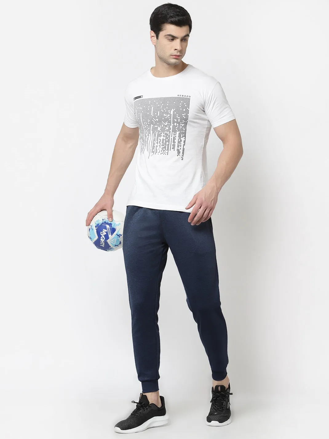 UZARUS Men's Joggers Track Pants with 1 Zippered Pocket for Gym, Yoga, Workout and Casual Wear