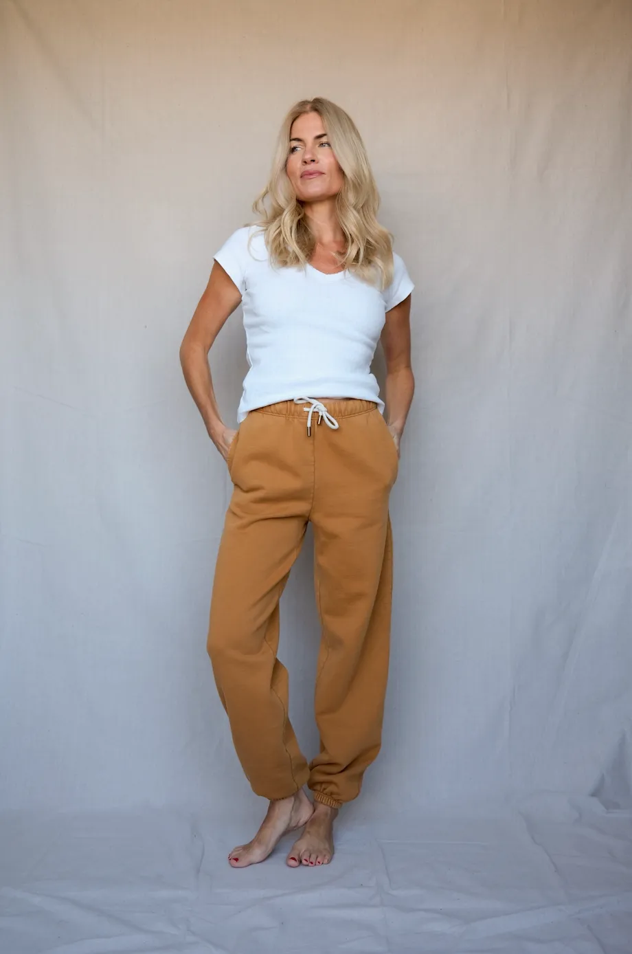 Vintage Fleece Jogger - Camel