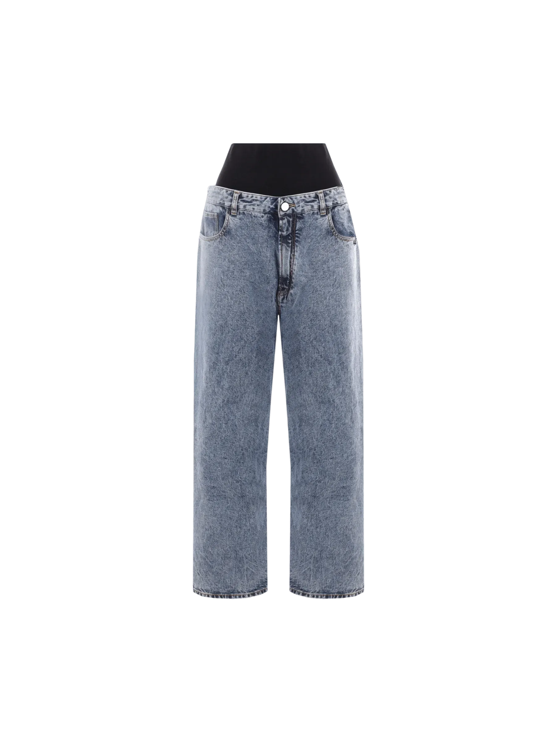 Wide-Leg Denim Trousers