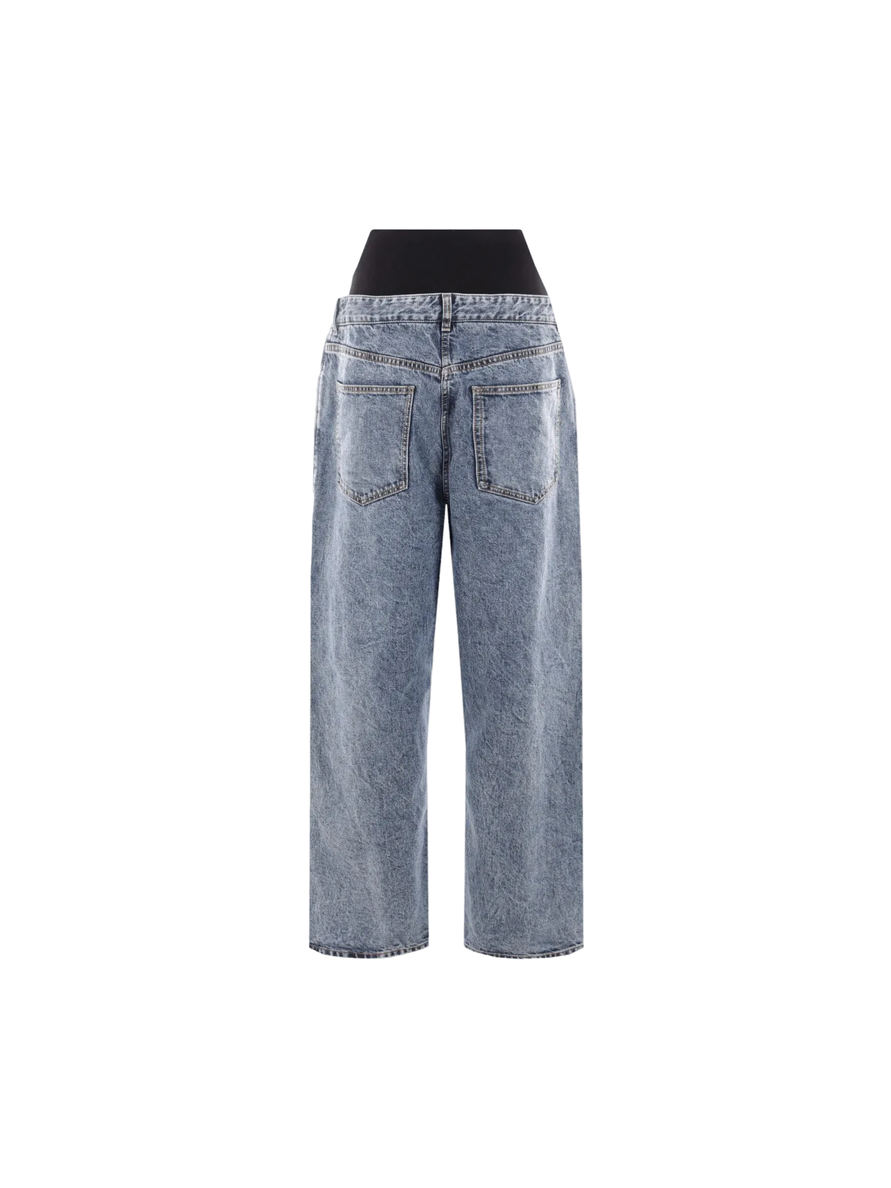 Wide-Leg Denim Trousers