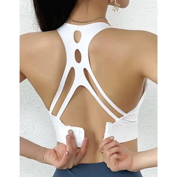 Women Push Up Sexy Back Breathable Shockproof Sports Bra
