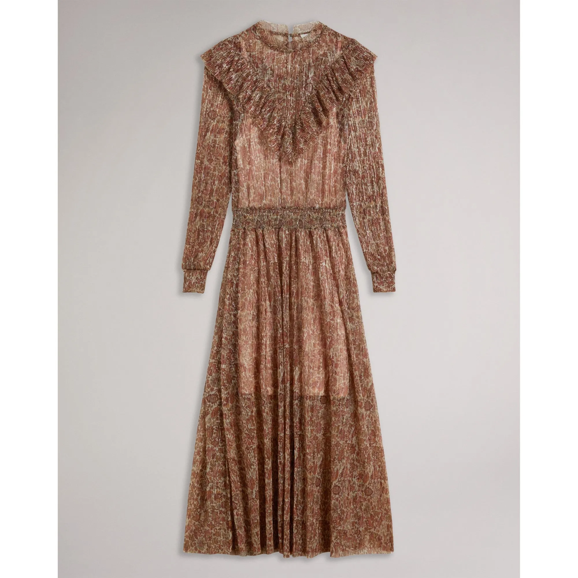Women Wmd-Debbix-Long Sleeve Midi Dress With Frill - Ivory